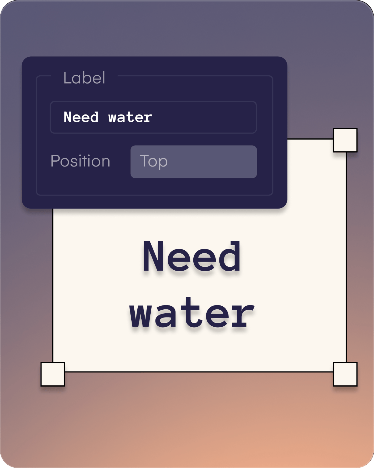 Write the message step